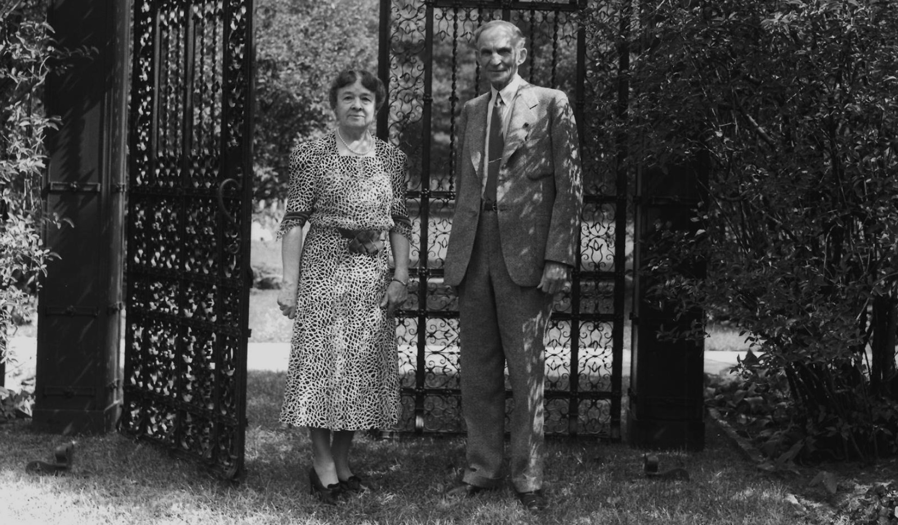 Henry and Clara Ford on their Estate