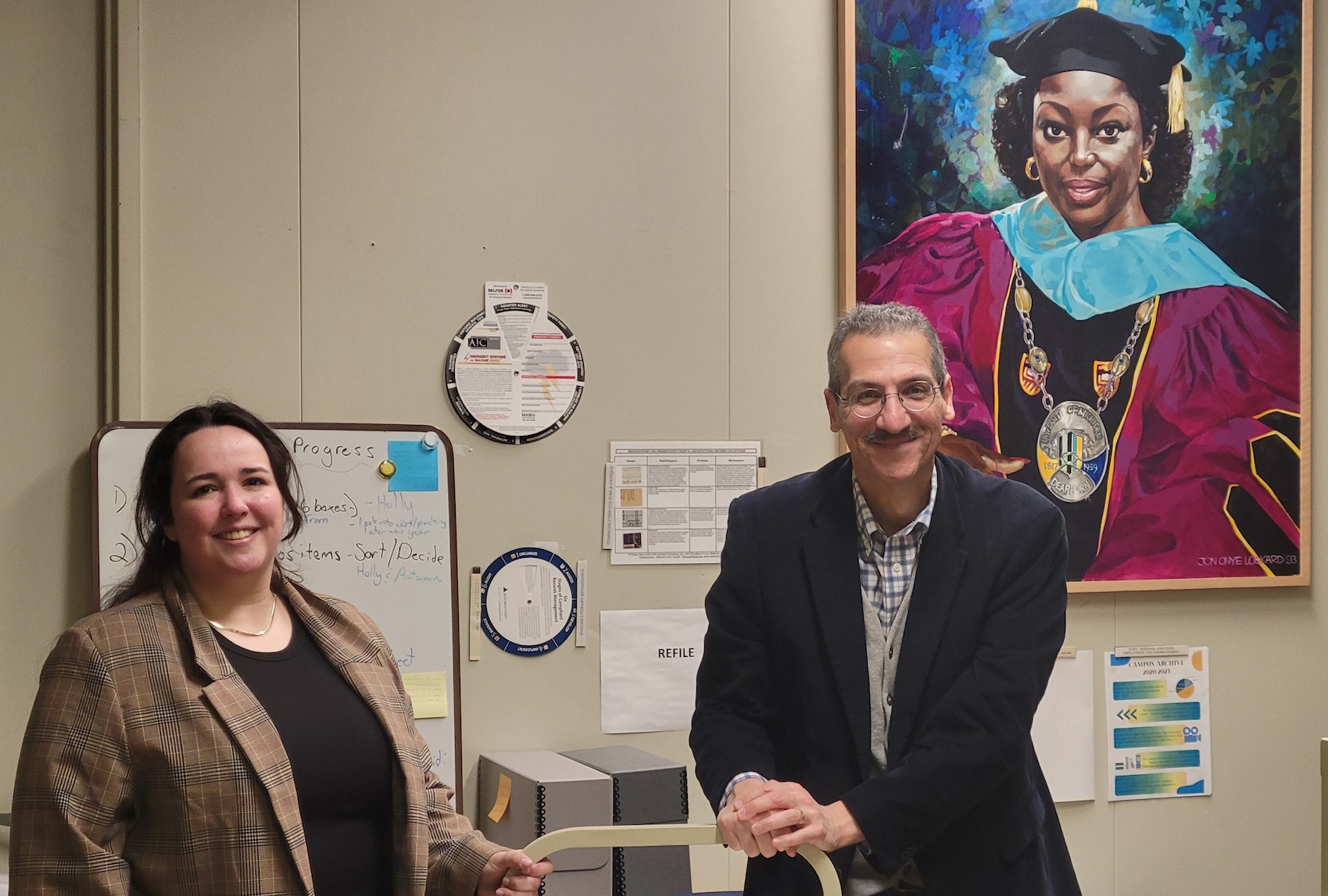 Photo of IHP UM-Dearborn leaders Marlaine Magewick and Professor Cam Amin