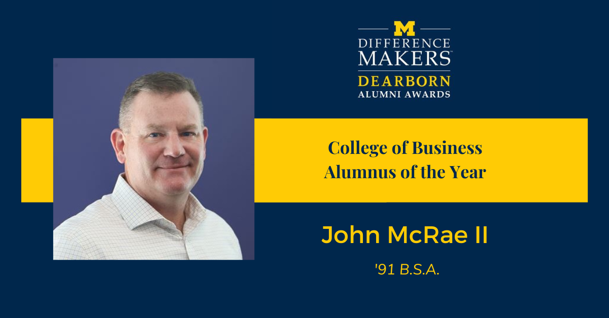 College of Business Alumnus of the Year John McRae