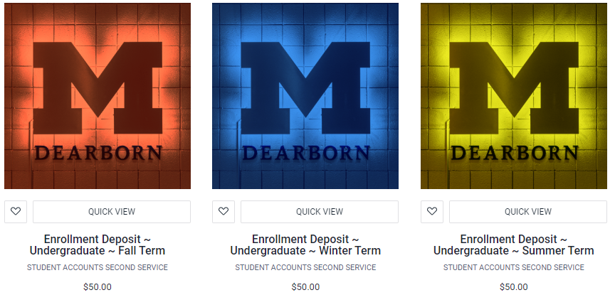 Undergraduate Enrollment Deposit Term