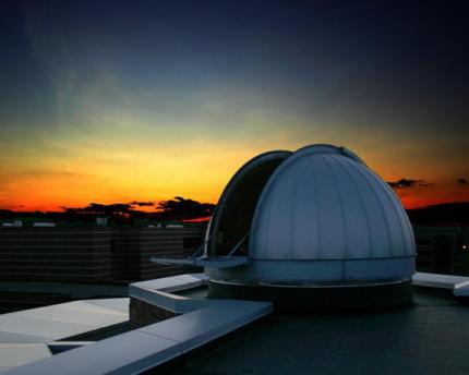 Observatory dome in the night sky