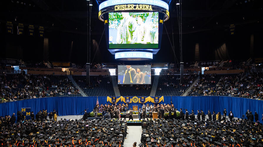 Commencement at Crisler Arena