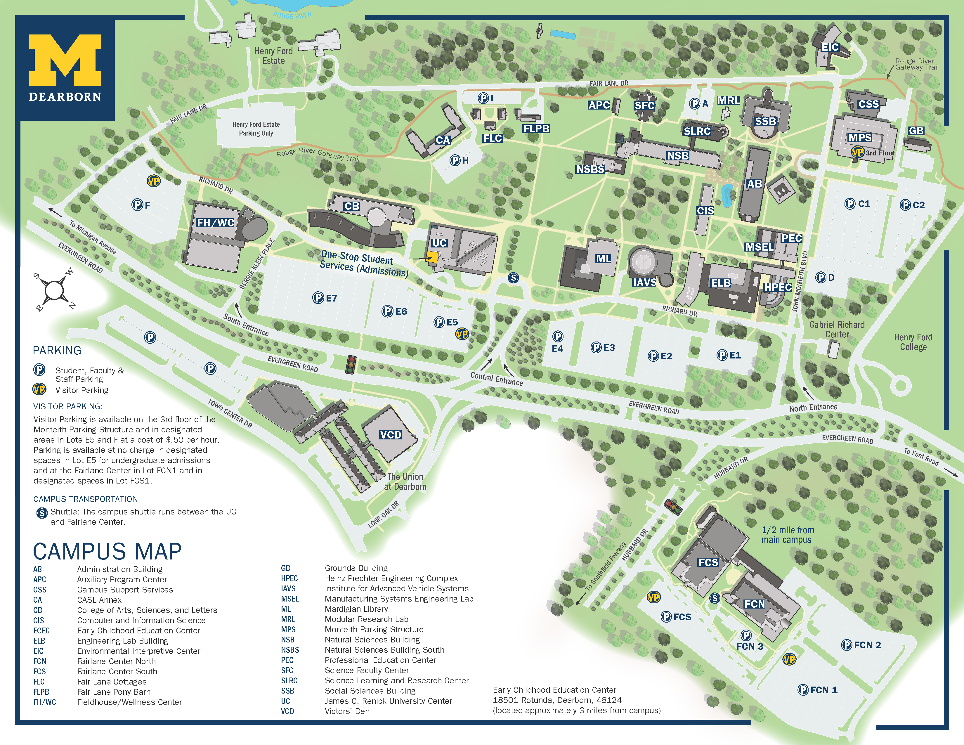 Campus Map One Stop highlighted