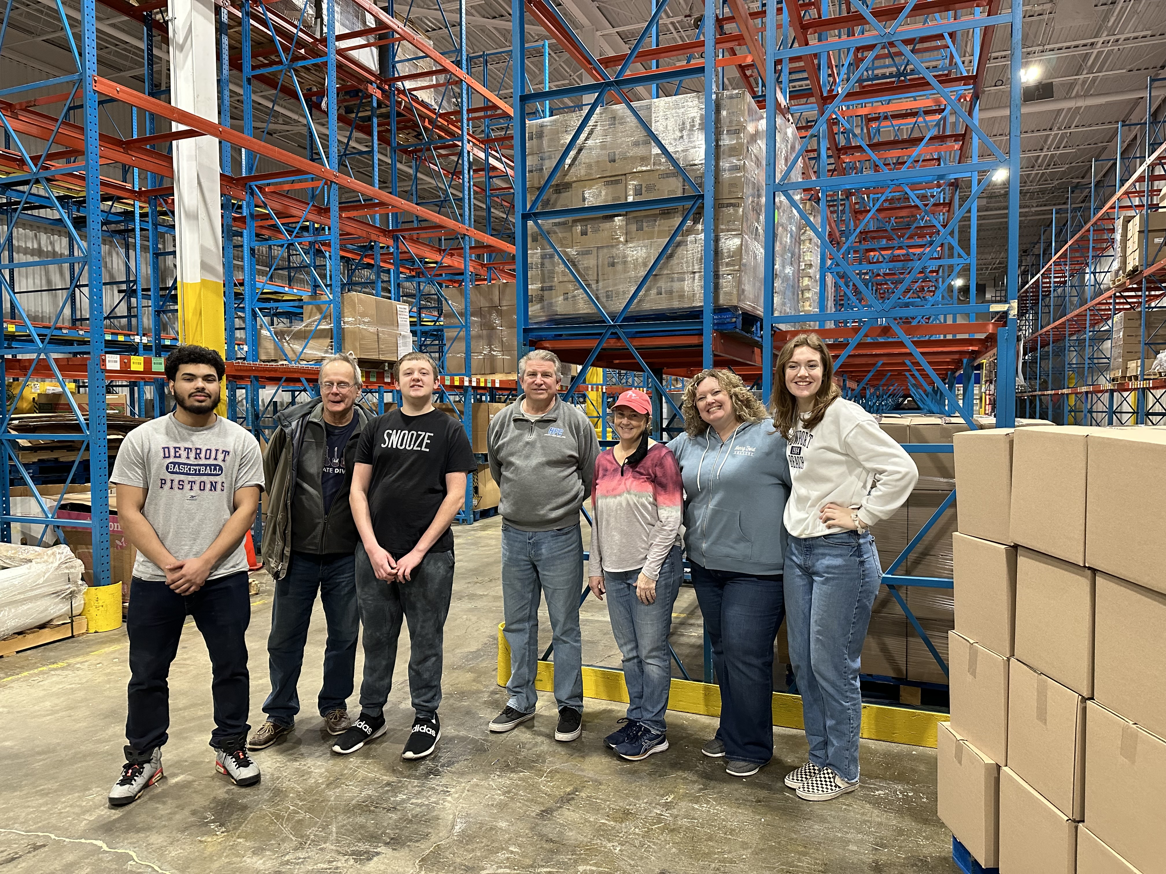 Photo of MLK Day of Service group who volunteered at Gleaners in Taylor