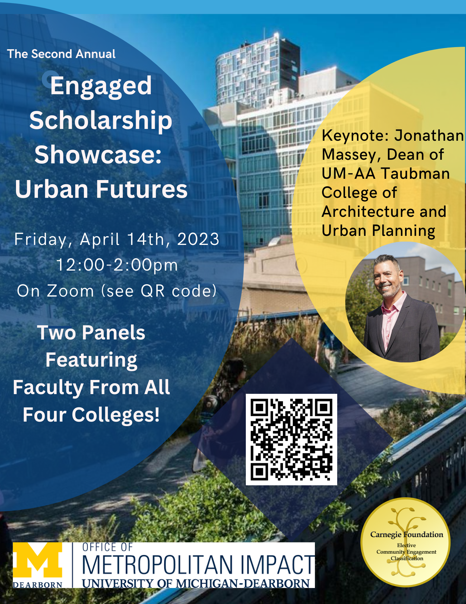 a flyer about a virtual showcase for faculty to share their community engagement