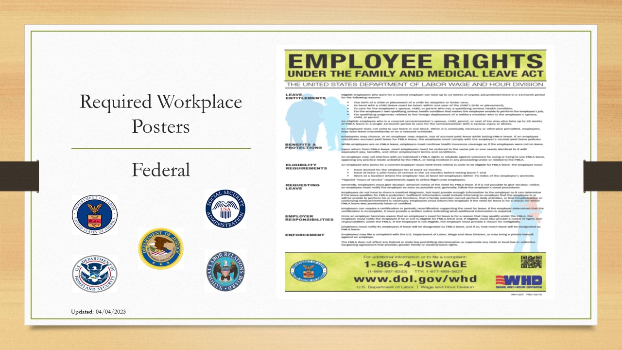 Employee Rights Under the Family and Medical Leave Act poster