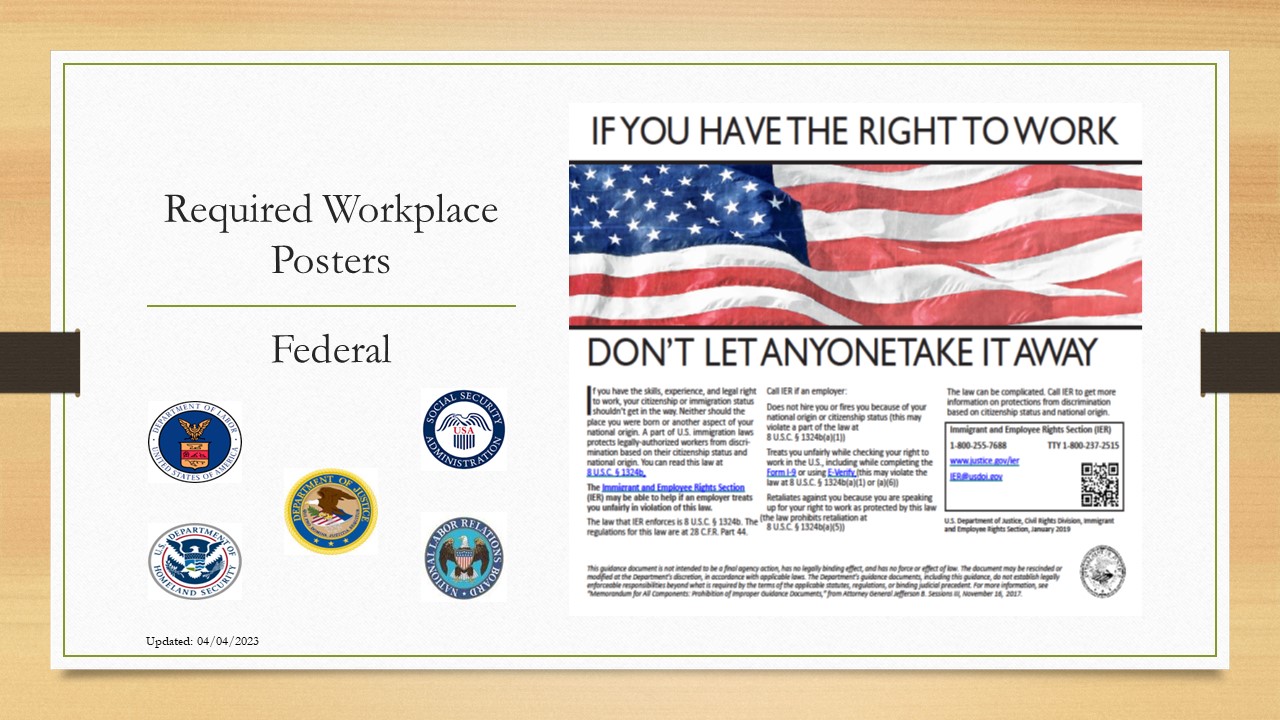 Federal Right to Work poster