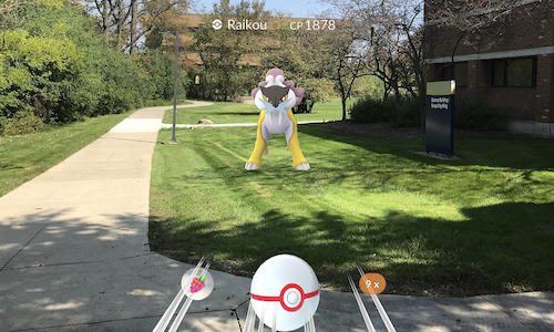  Students try to capture Pokemon on campus 