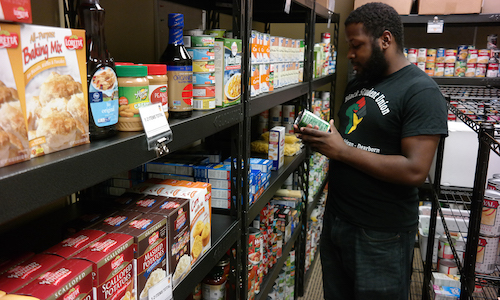  Student Chris Holly said the Student Food Pantry helped him focus on his education. 