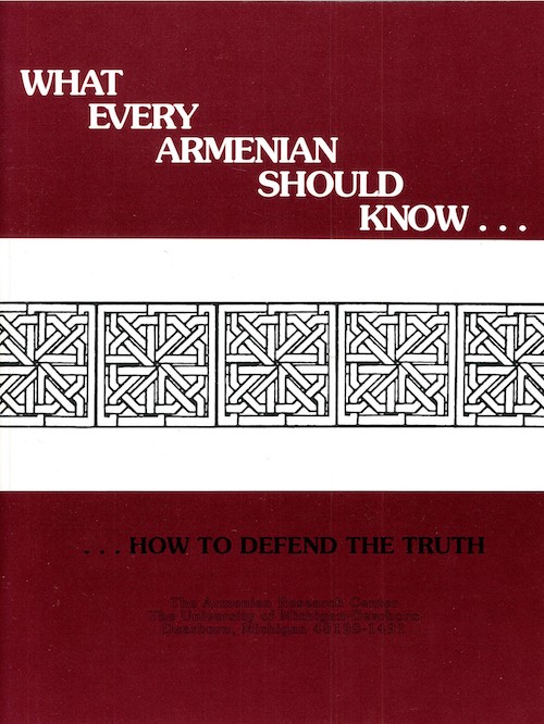  What every Armenian should know book cover.