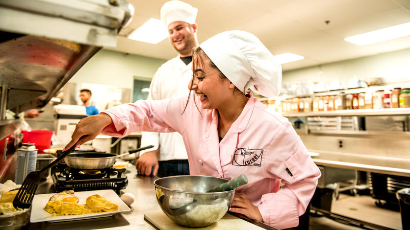 A working commercial kitchen at the Michael Berry Career Center is the heart of Fordson’s culinary program.