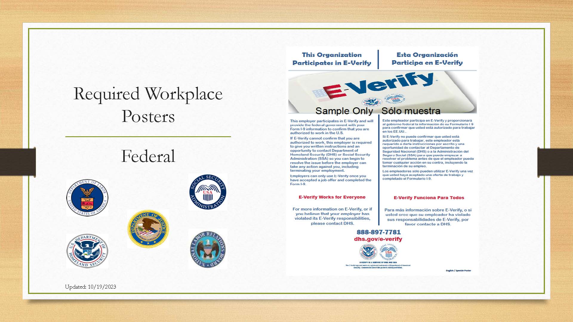 Federal E-Verify poster