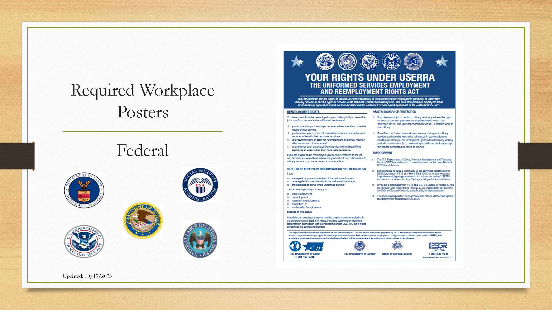 Federal Uniformed Service Employment poster