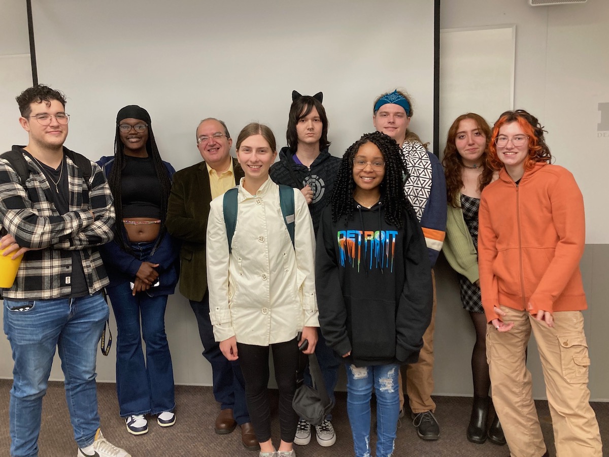 Photo of students in costumes in Sci-Fi and Cyberpunk course