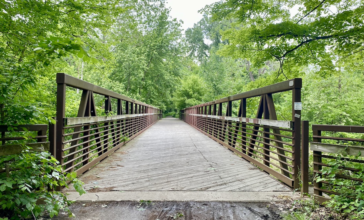 Bridge at the Rouge River Gateway trail, north