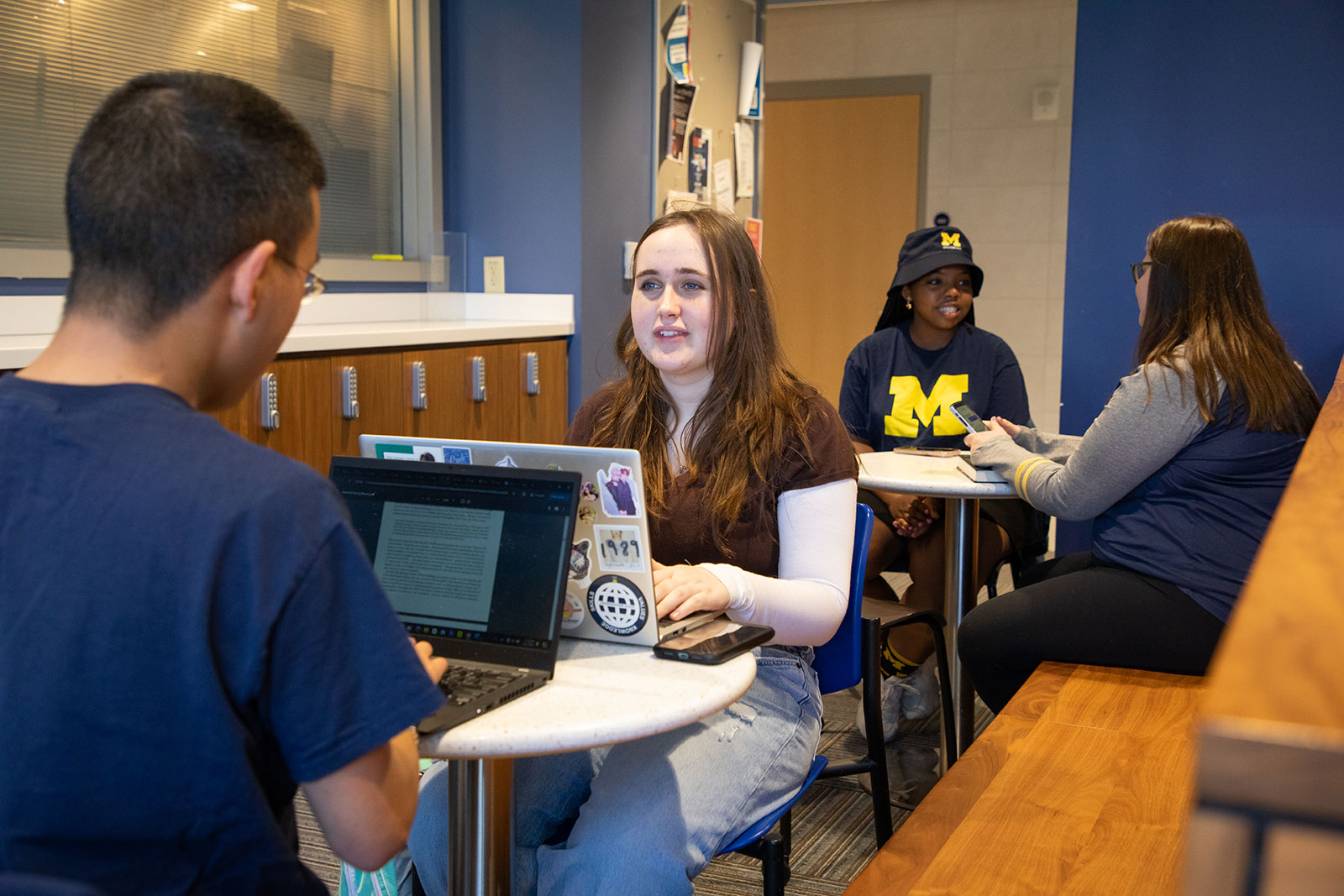 Students in commons area