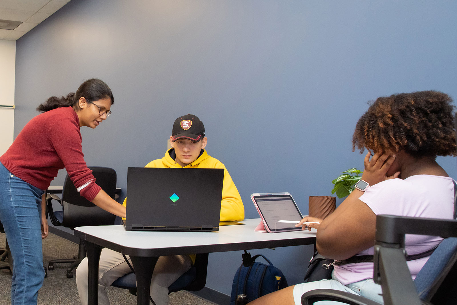 students working at the Mitchell Lab