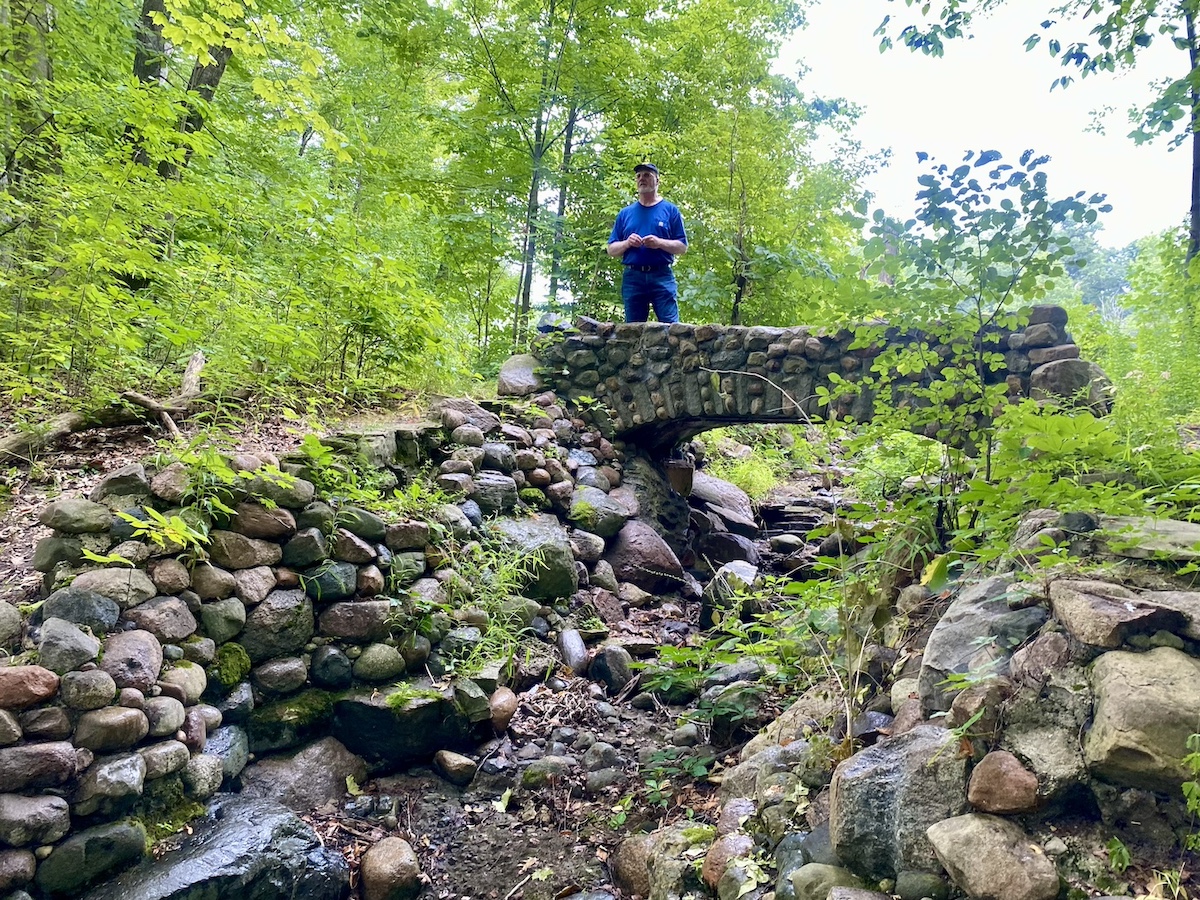 Stone bridge along the lake near the EIC