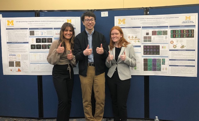 Students presenting their work at the nat. sci poster session