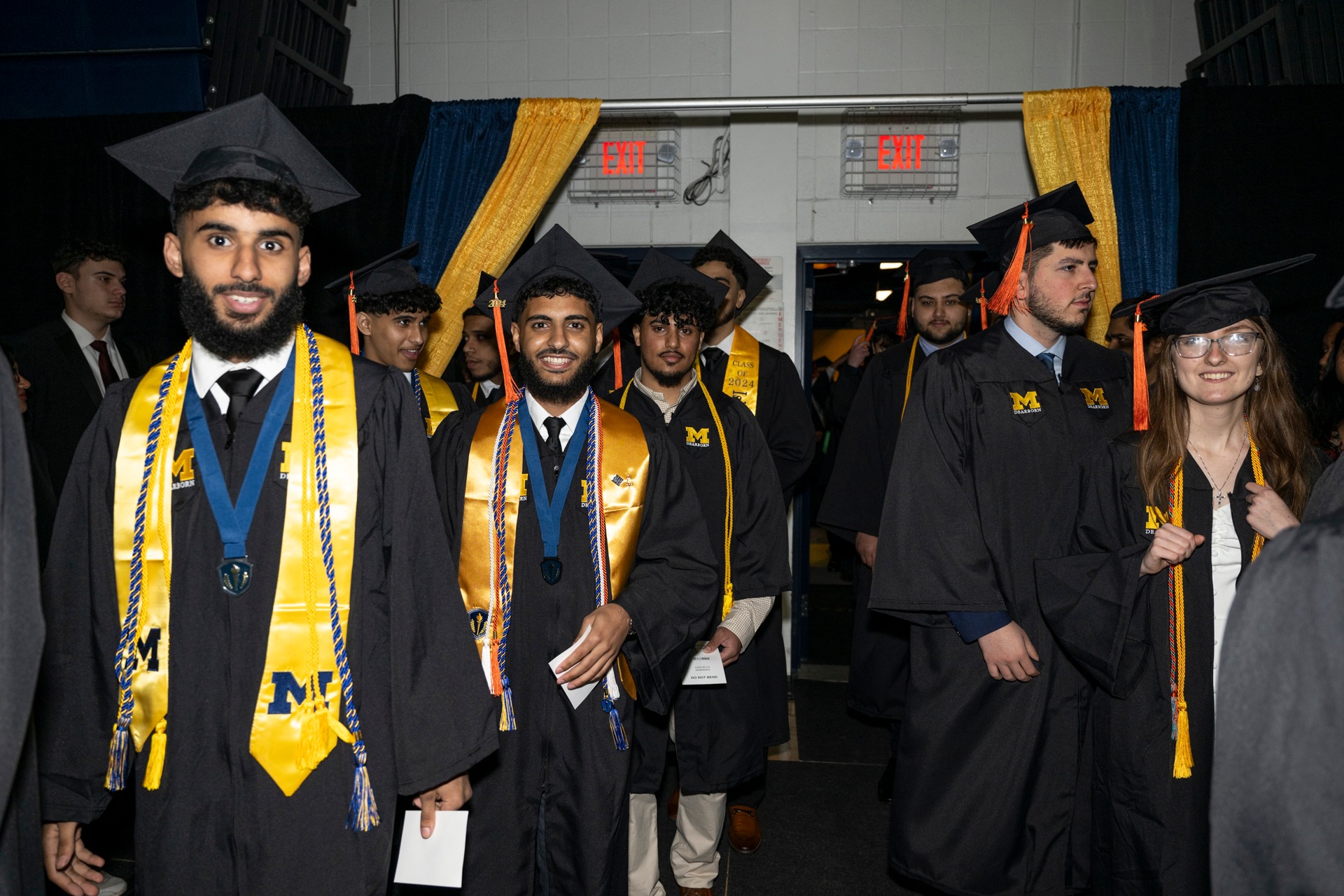 students at commencement ceremony