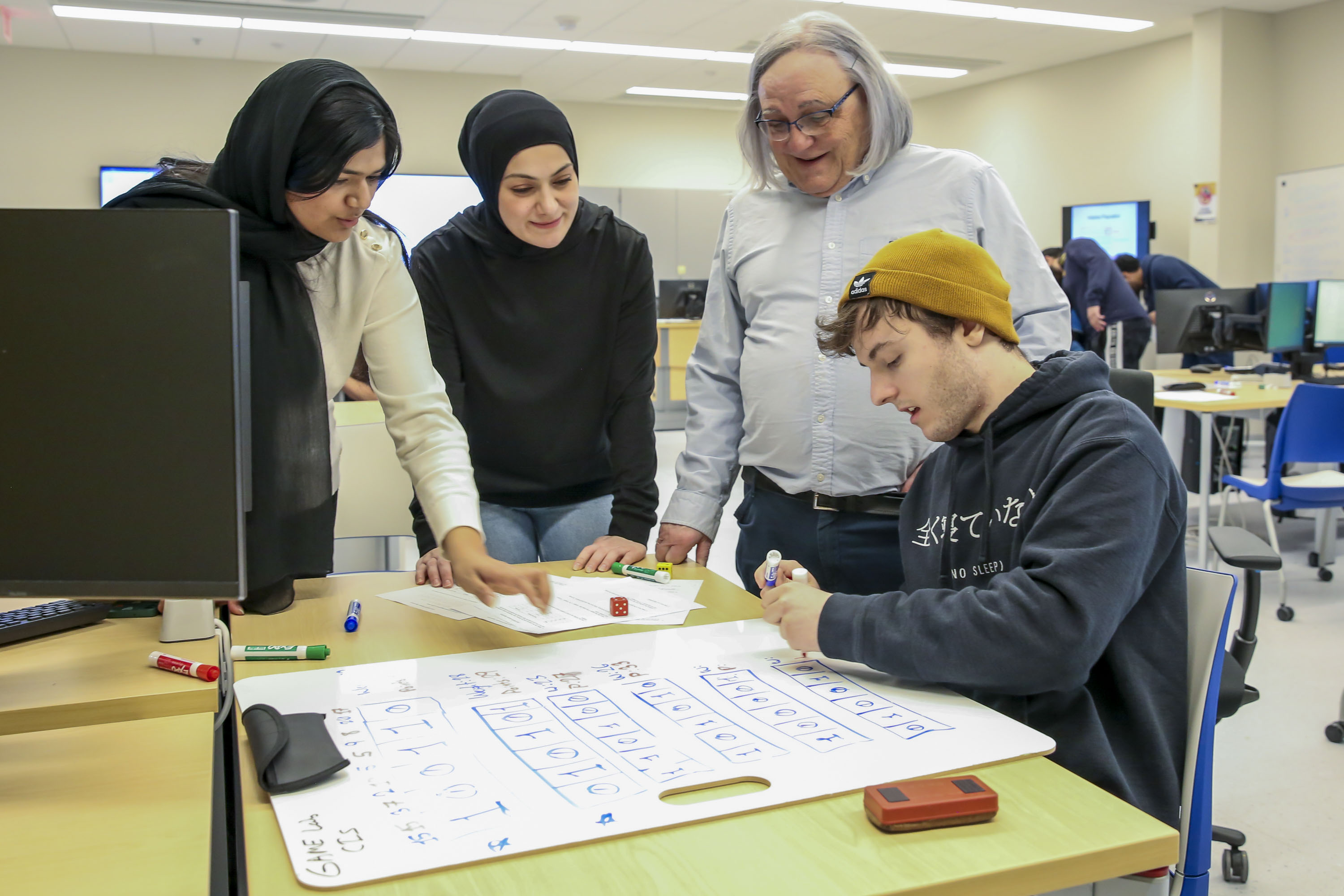 Professor Bruce Maxim and his students.