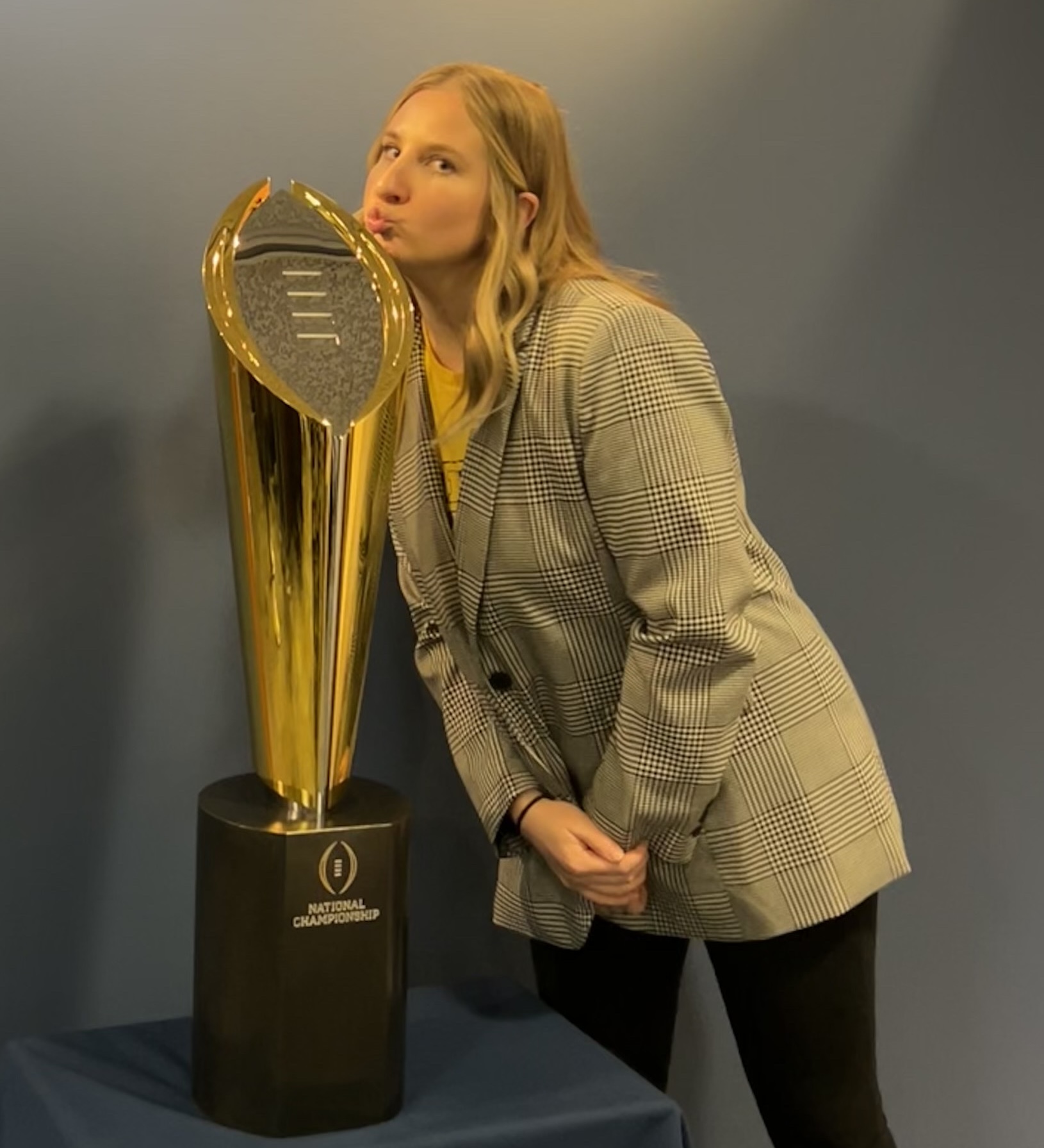 Erin Vestrand and the Championship trophy