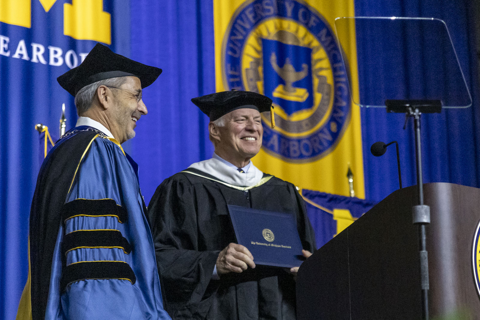 Chancellor Grasso and alum/Fall of 2024 keynote speaker Henry Maier