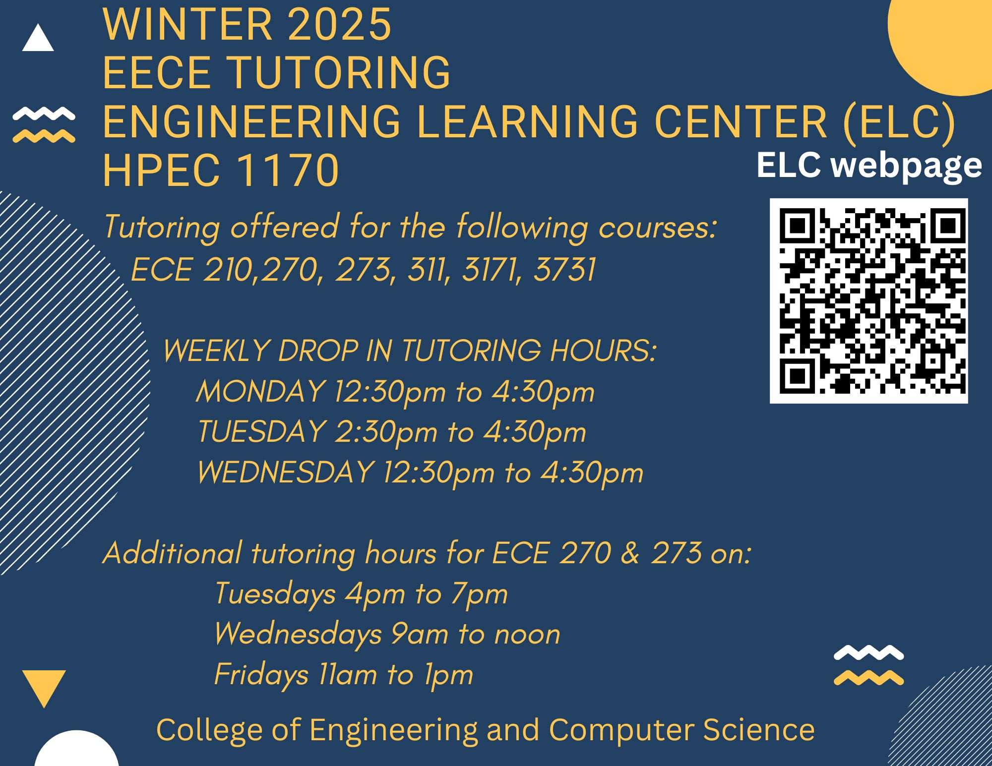 Winter 2025 EECE Tutoring 