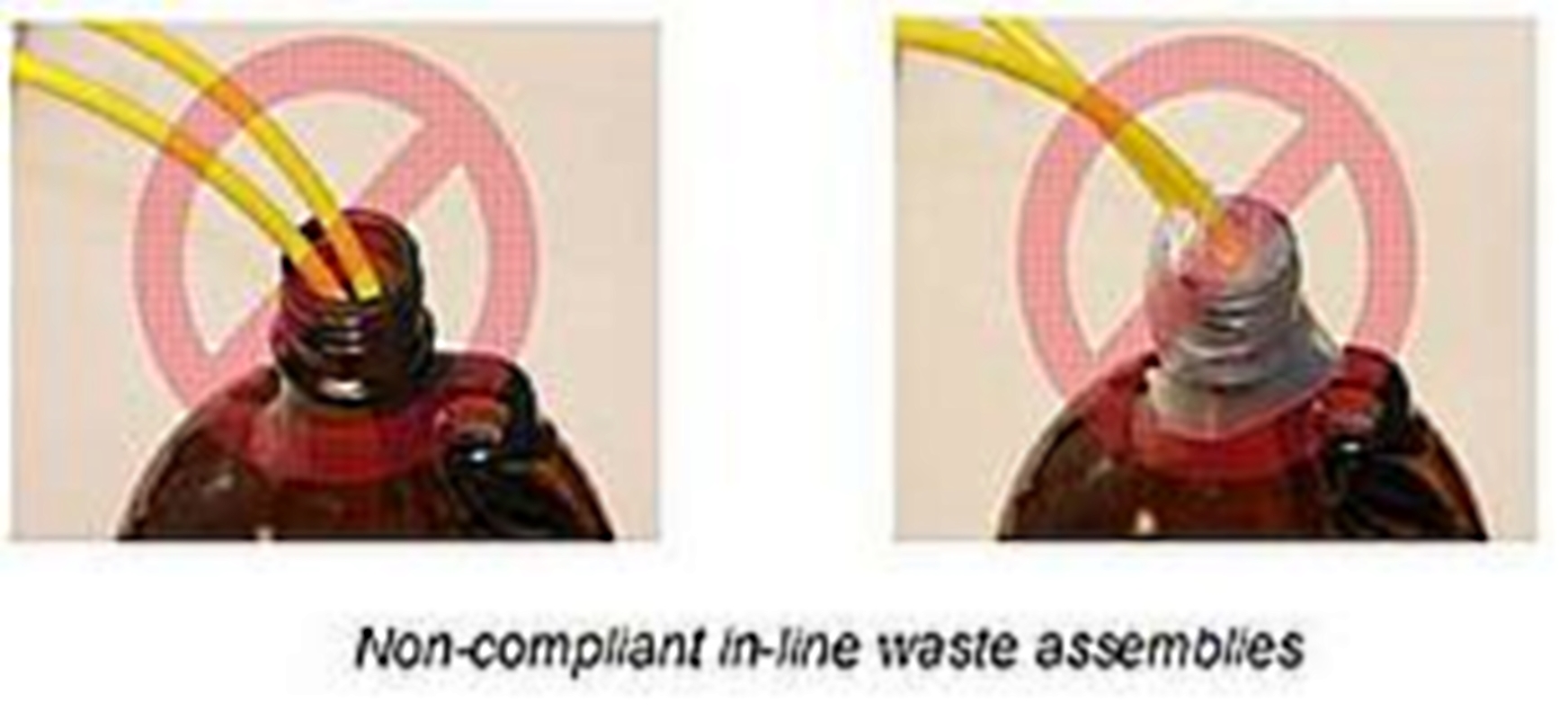 Non compliant in-line waste lines
