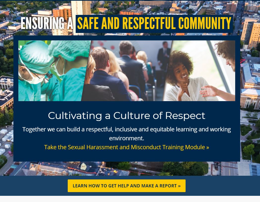 Poster: Ensuring a safe and respectful community. Cultivating a Culture of Respect