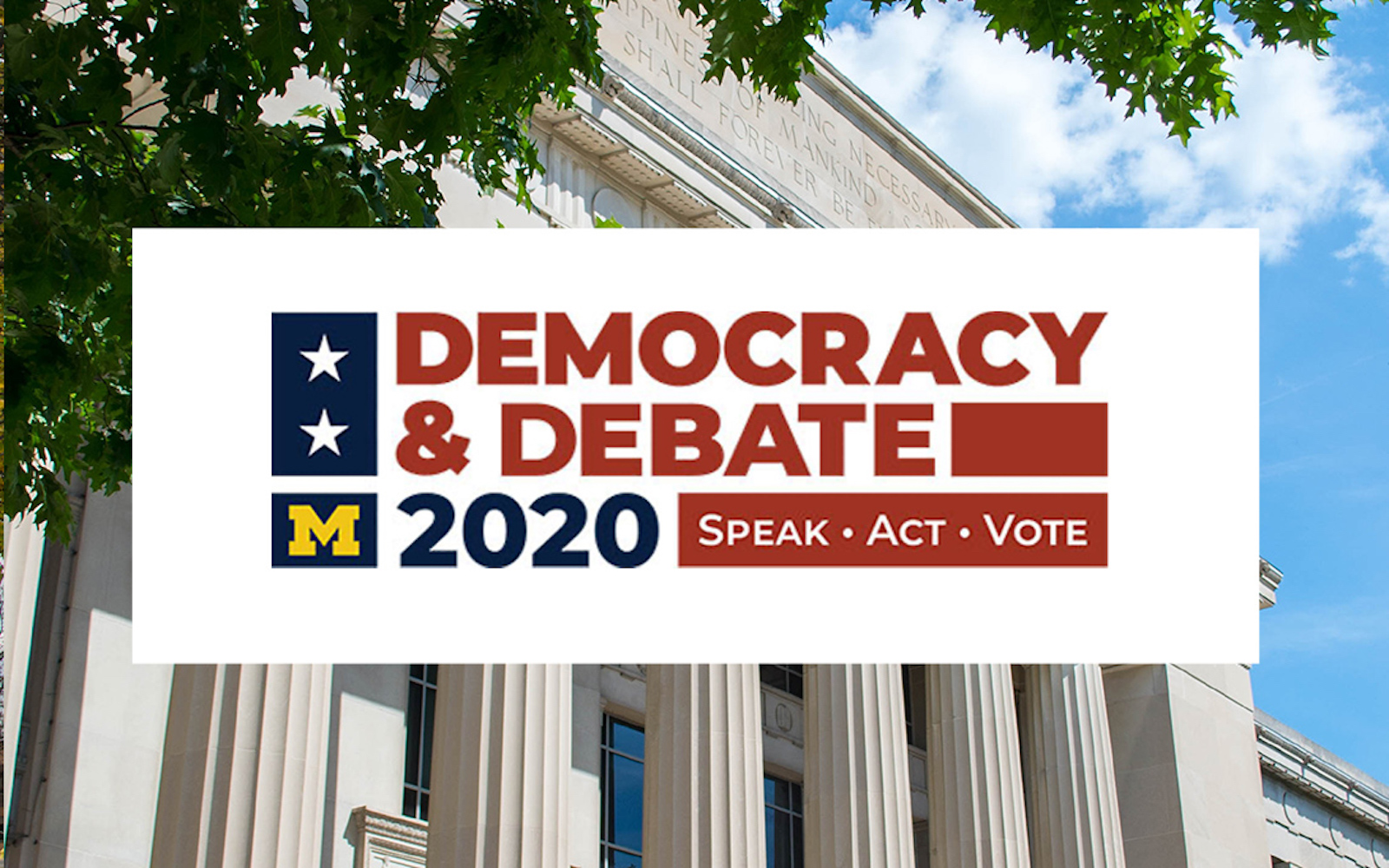 Democracy & Debate 2020 logo