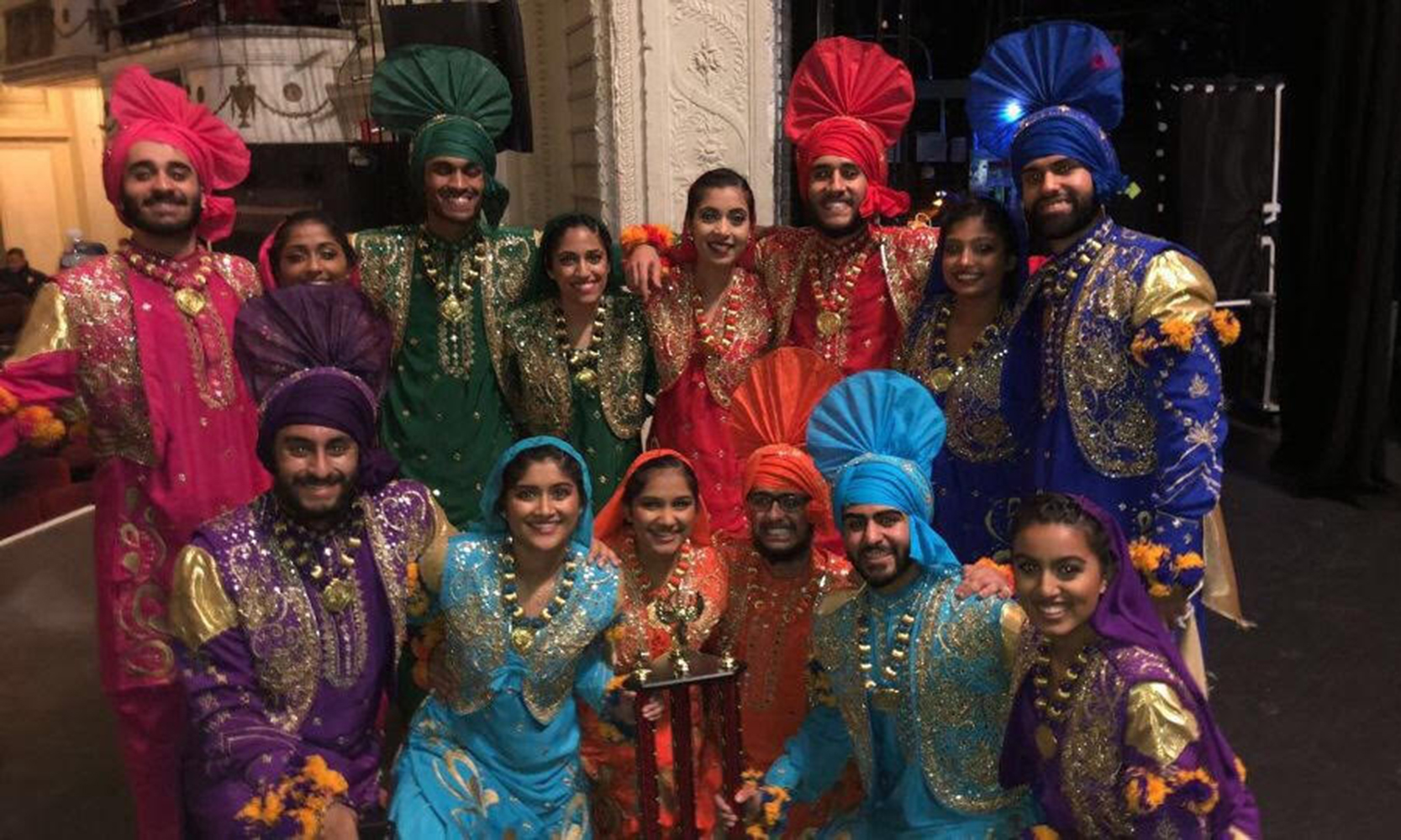 Jasnoor Singh and the U-M Bhangra dance team