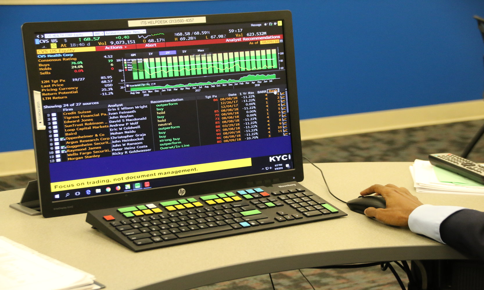 The Bloomberg Finance Lab has 12 Bloomberg Terminals for students to get hands on experience with the financial industry's equipment.
