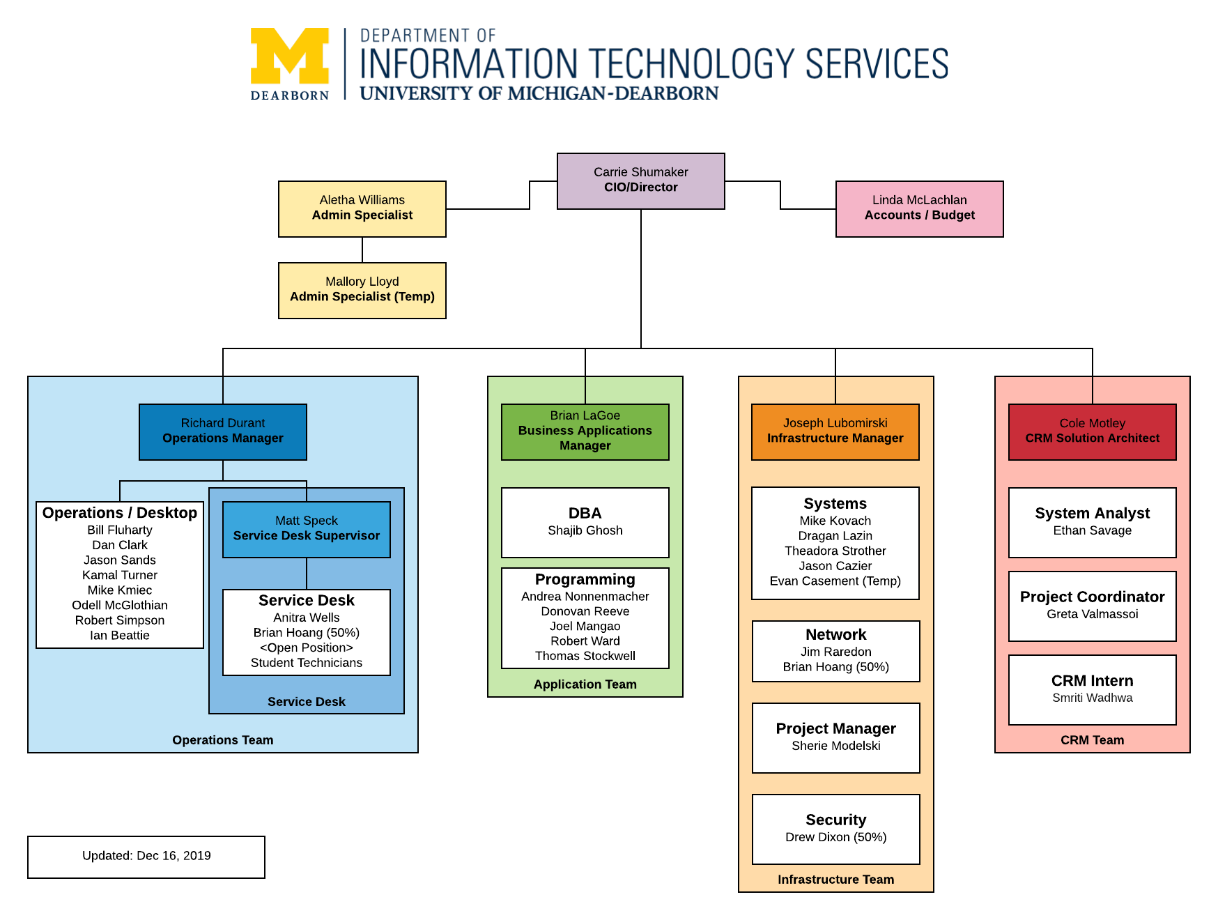 IT Department Organization Chart