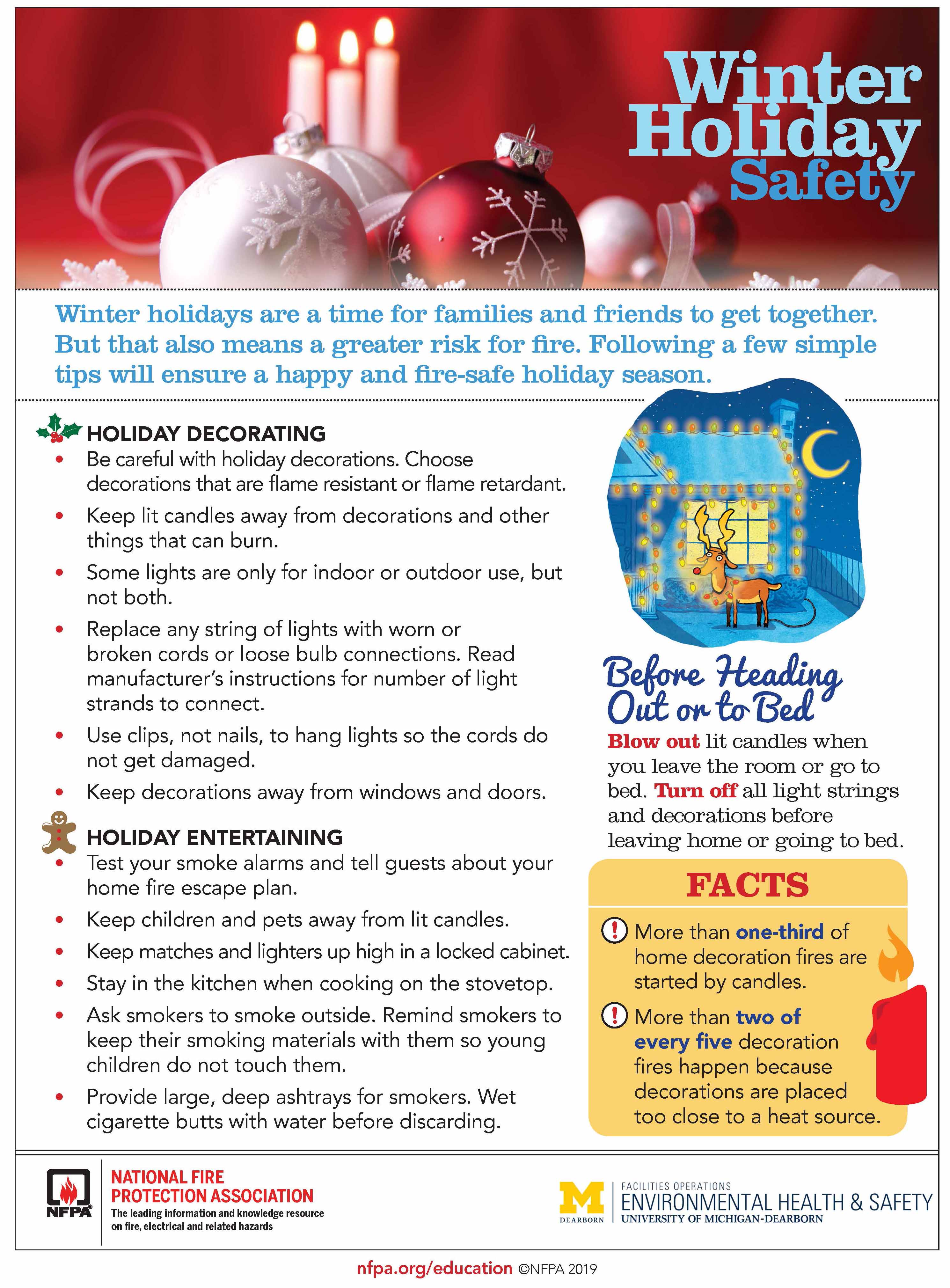 Winter Holiday Safety poster