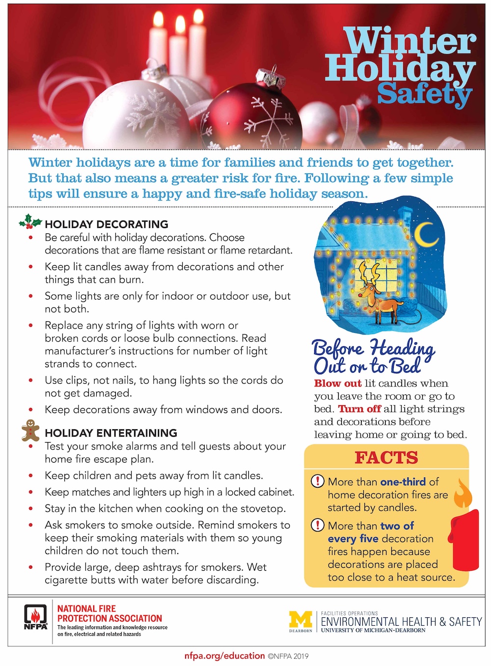 Winter Holiday Safety poster