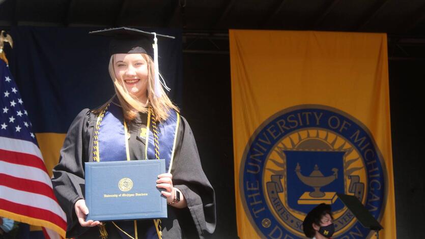 Applied Statistics major Emily Piestrak graduated on May 2, 2021. Photo/Scott Piestrak