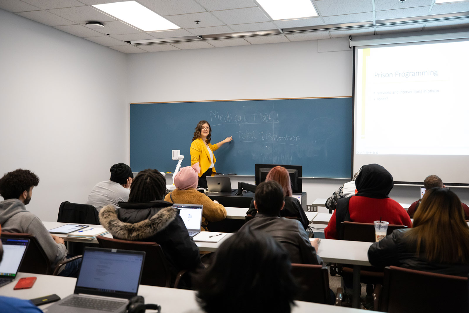 Students in a Criminology, Law, & Criminal Justice Class