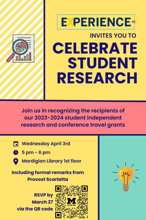 Invitation to celebrate student research on April 3