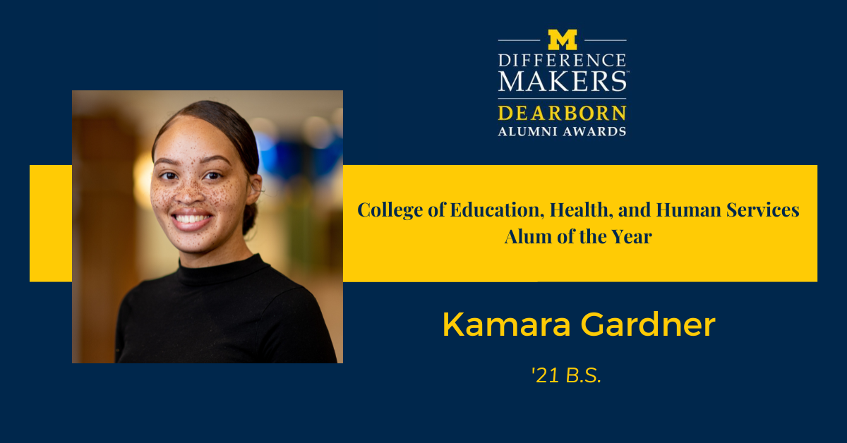 Kamara Gardner, '21 B.S., CEHHS Alum of the Year