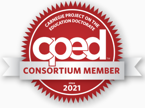 Carnegie Project on the Education Doctorate logo with white text and a red background.