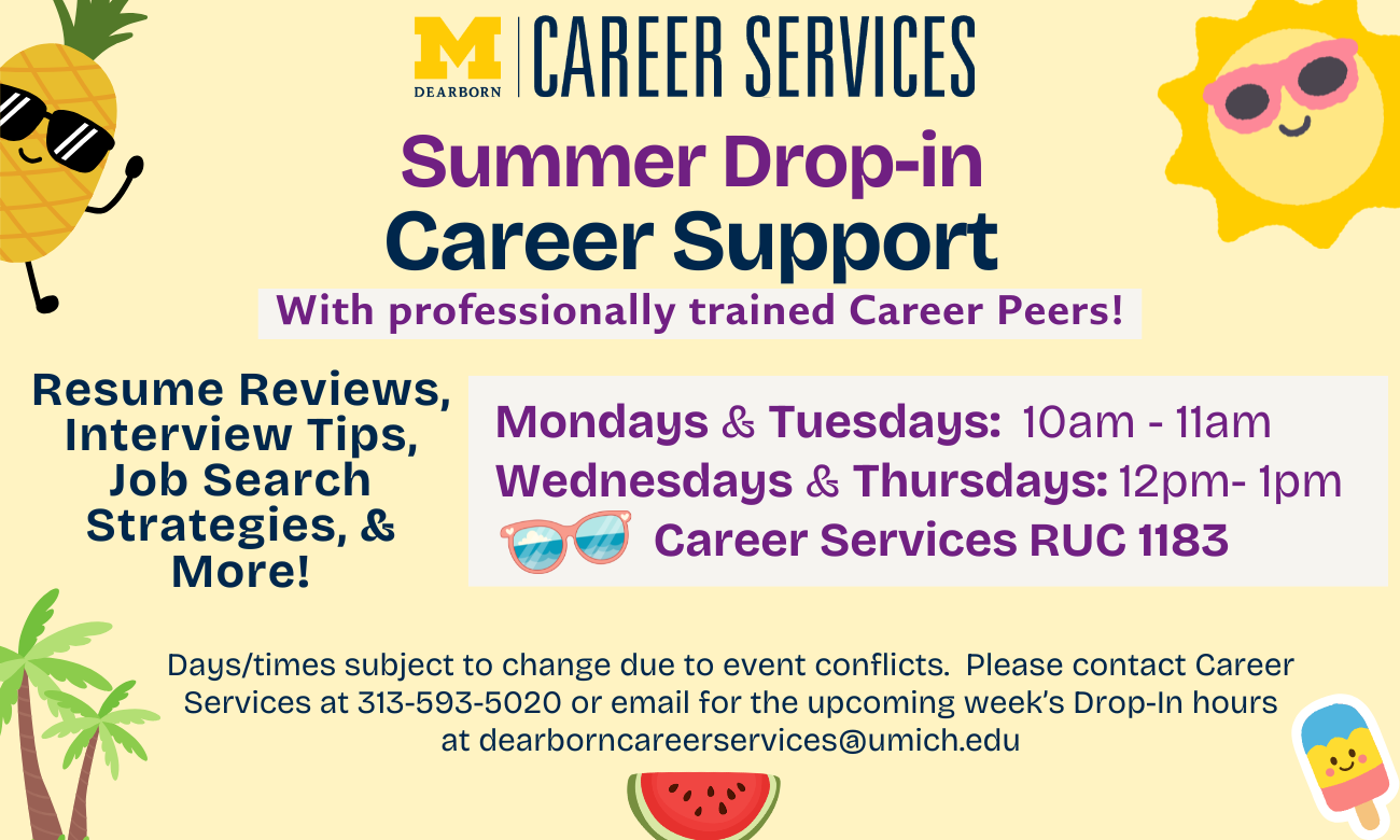 Drop-in Career Support hours