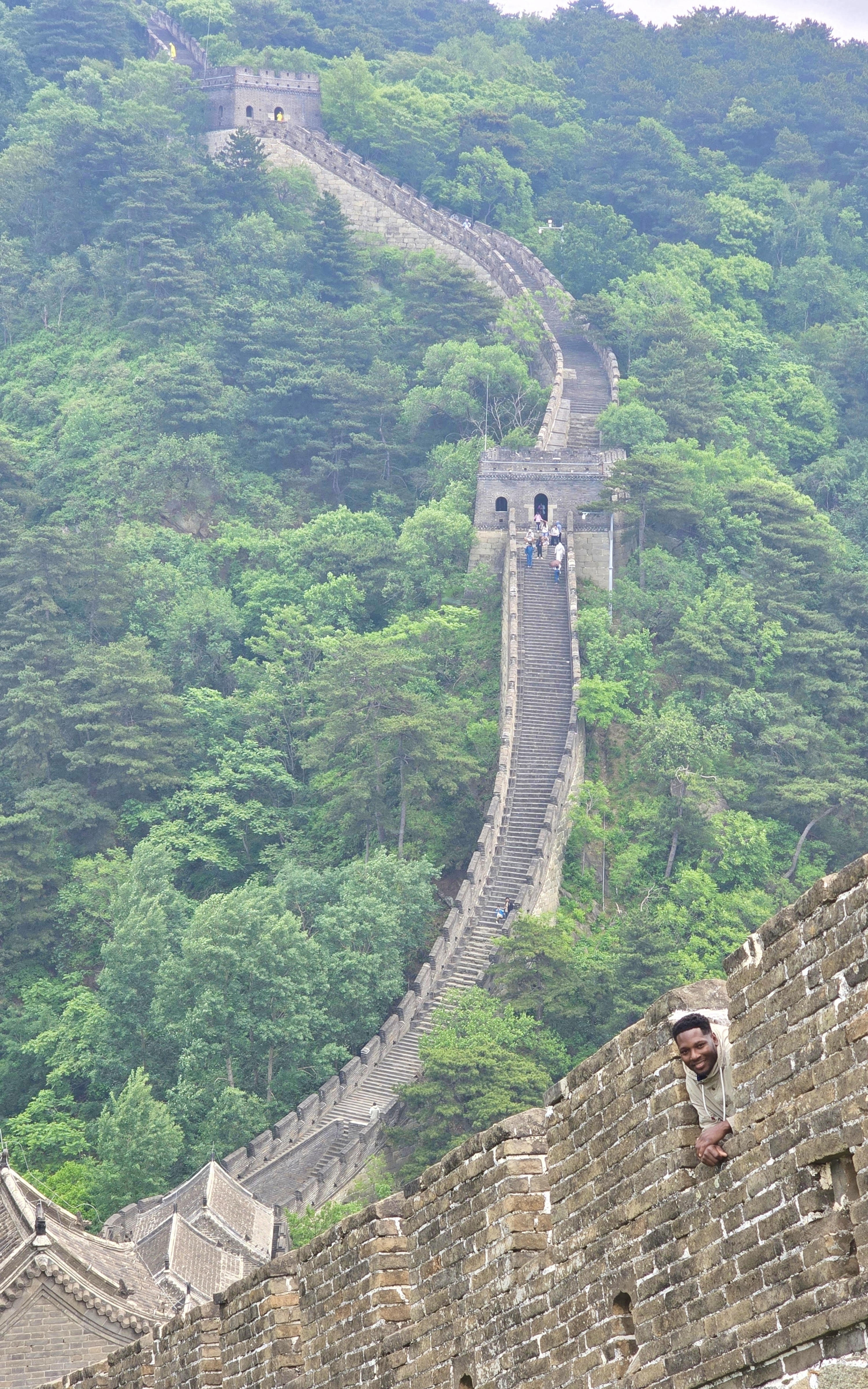 Student on the Great Wall of China