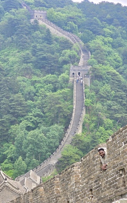 Student on the Great Wall of China