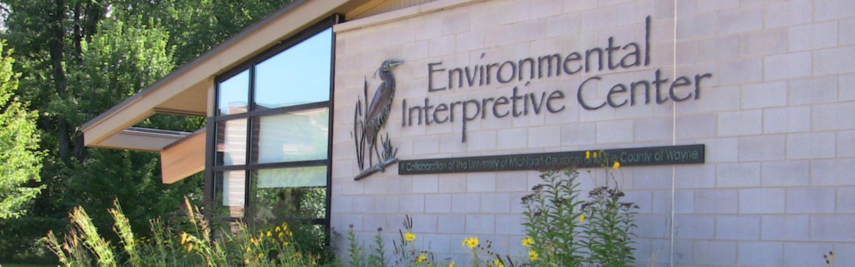 front of the Environmental Interpretive Center building