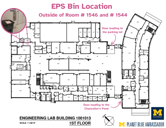 map showing elb bin location