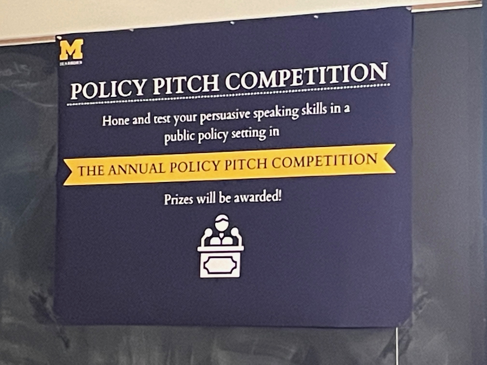 Policy Pitch Competition Signage