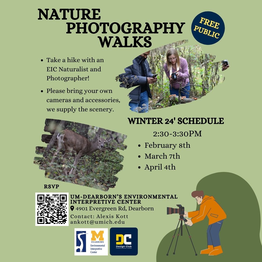 Nature photography walk, please bring your own supplies, free event
