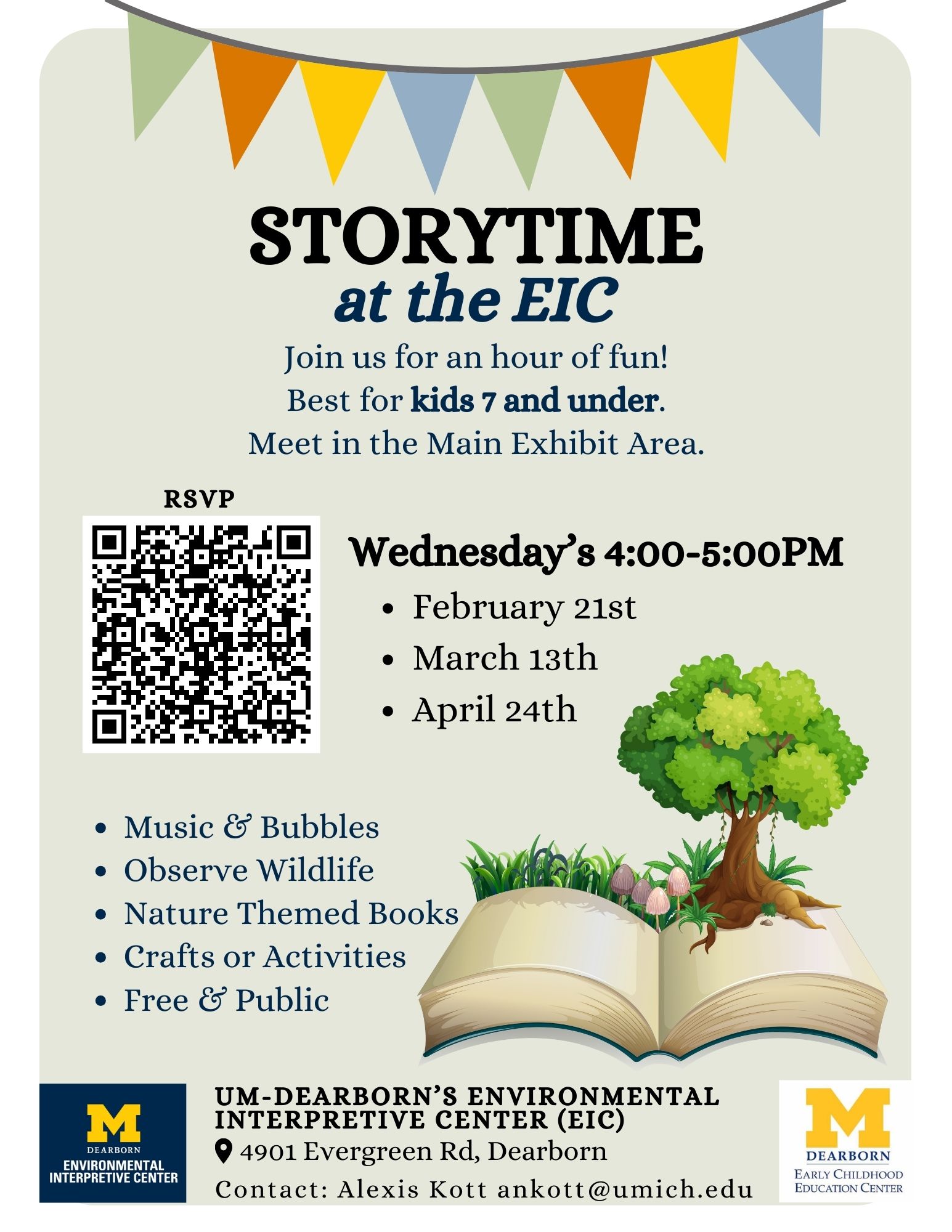 story time Wednesday feb 21st 4-5pm