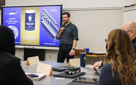 Student Teacher teaching a classroom